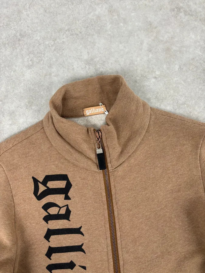AW2012 John Galliano Beige Wool Signature Zip-Up Sweater  fphjQia 3