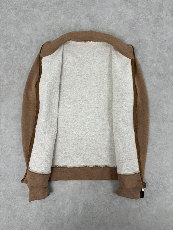AW2012 John Galliano Beige Wool Signature Zip-Up Sweater  fphjQia 6