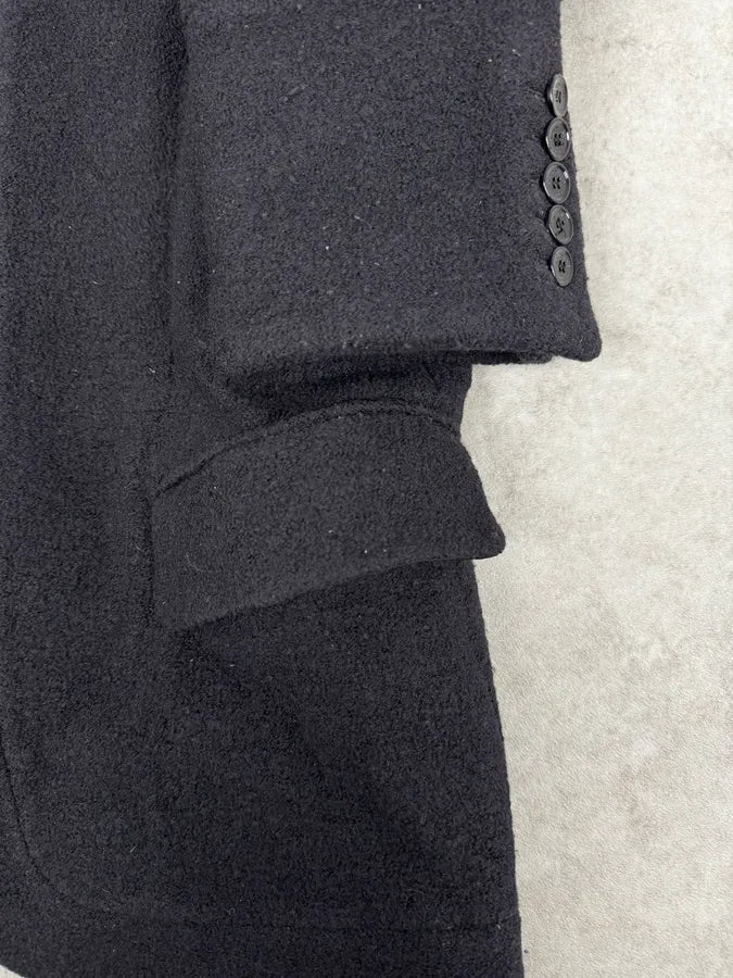 AW2018 John Galliano Black Buttoned Wool Classy Jacket QbIFDRt 7