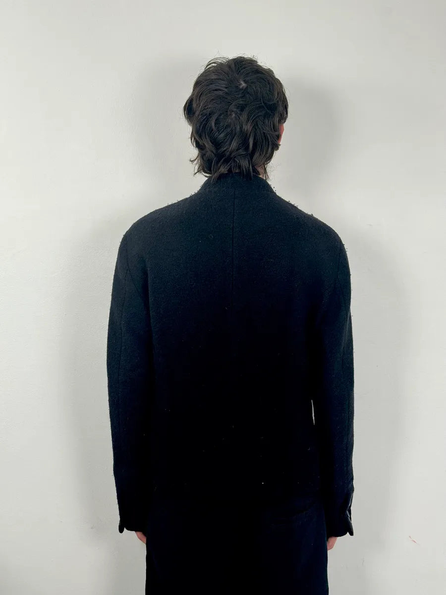 AW2018 John Galliano Black Buttoned Wool Classy Jacket QbIFDRt 2