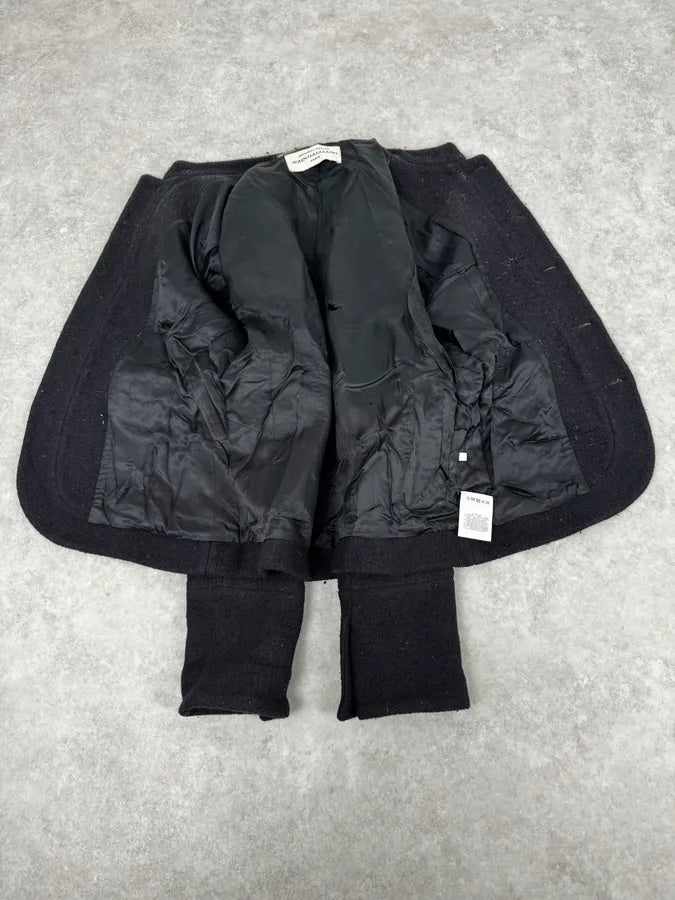 AW2018 John Galliano Black Buttoned Wool Classy Jacket QbIFDRt 6