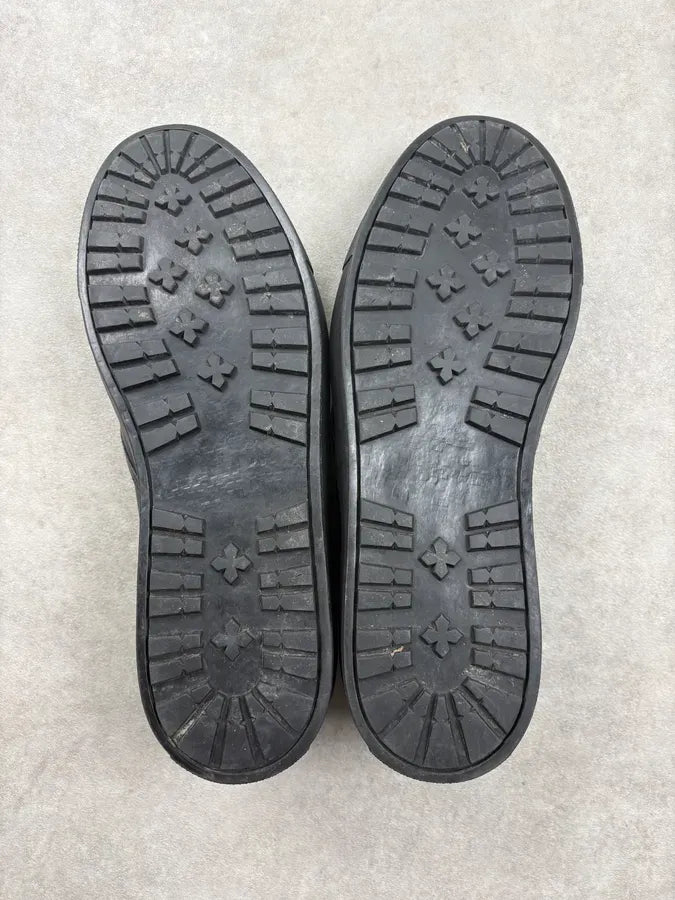 John Galliano Black Embroidered Leather Slip-On Shoes vpvbRyw 8