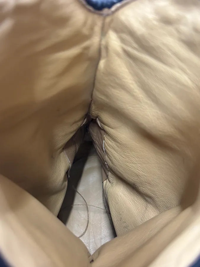 John Galliano Black Pony Hair Leather Studded Cowboy Boots EaHgPHY 11