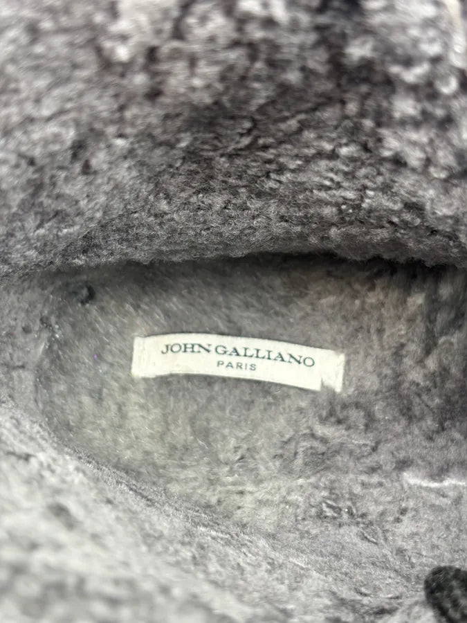 John Galliano Black Leather Premium Lug Sole Boots Uujrnjf 10