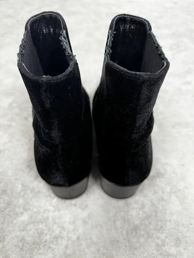 John Galliano Black Velvet Chelsea Boots urZHvTU 6