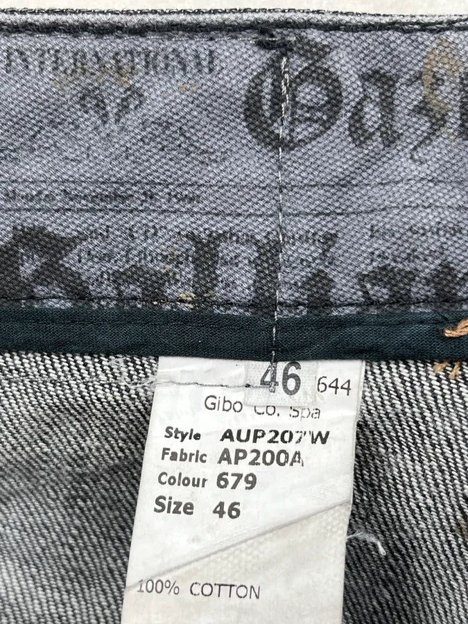 2010s John Galliano Olive Green Denim Mud-Washed Jeans vvfohQw 10