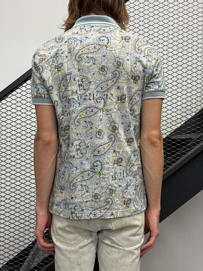 SS2013 John Galliano Cream Paisley Polo hpqcWuQ 2