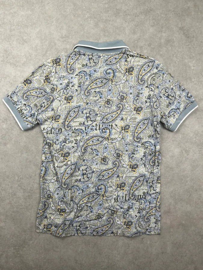 SS2013 John Galliano Cream Paisley Polo hpqcWuQ 3