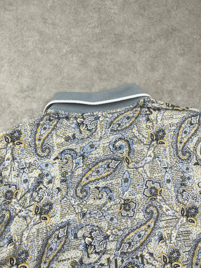 SS2013 John Galliano Cream Paisley Polo hpqcWuQ 5