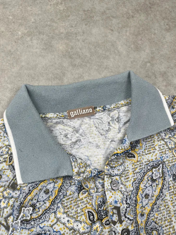 SS2013 John Galliano Cream Paisley Polo hpqcWuQ 8