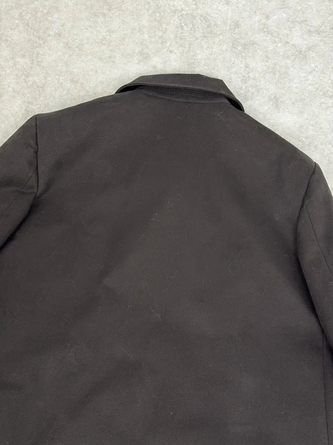 John Galliano Dark Brown Minimalist Officer Caban Jacket zeQJPqz 6