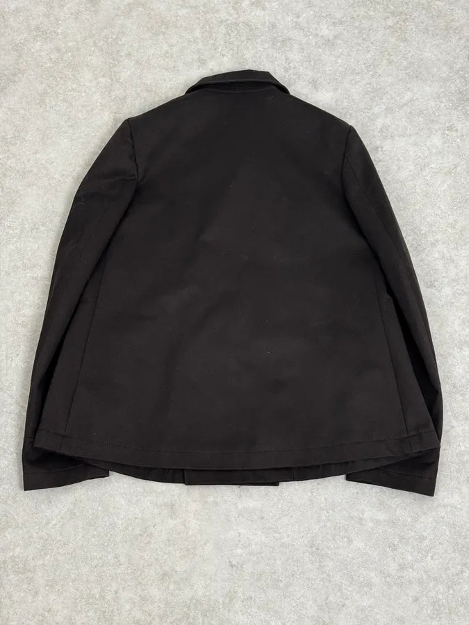 John Galliano Dark Brown Minimalist Officer Caban Jacket zeQJPqz 3