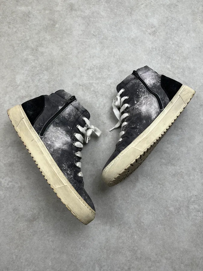 John Galliano Dark Grey Suede High Sneakers MGFLIPi 2