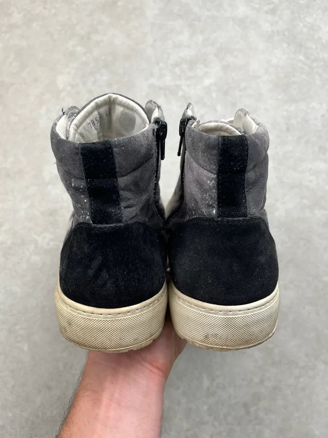 John Galliano Dark Grey Suede High Sneakers MGFLIPi 4