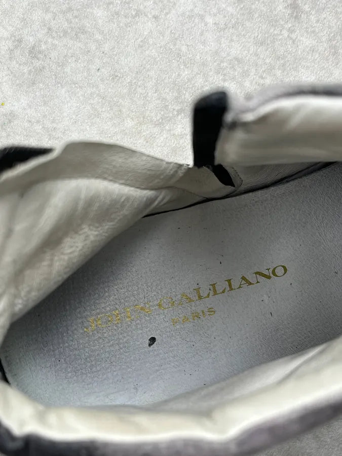 John Galliano Dark Grey Suede High Sneakers MGFLIPi 8