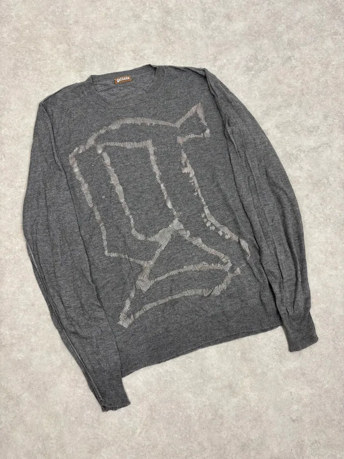 John Galliano G Propaganda Grey Sweater nxRBpii 3