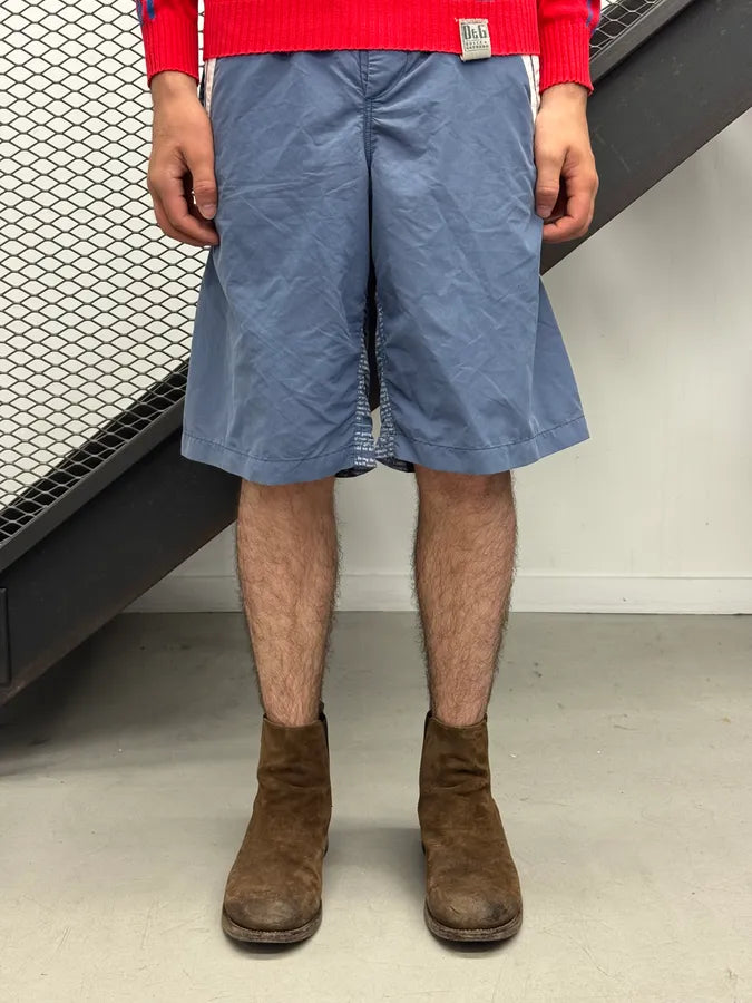 John Galliano Gazette Newspaper Navy Nylon Swim Shorts lnMsuAx 1