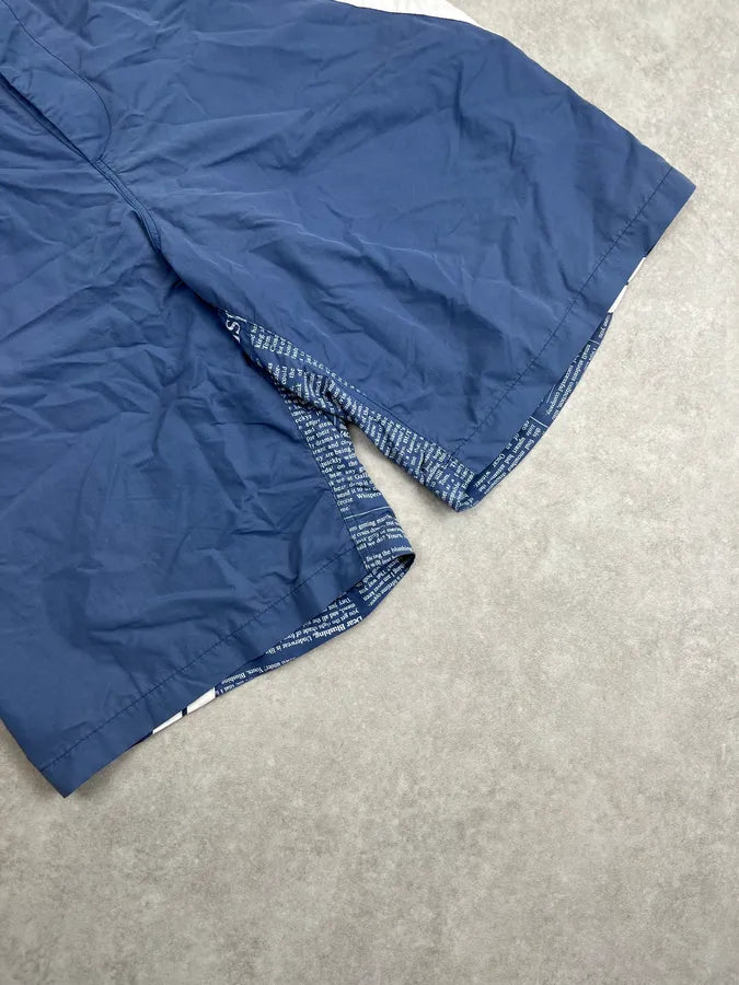 John Galliano Gazette Newspaper Navy Nylon Swim Shorts lnMsuAx 5