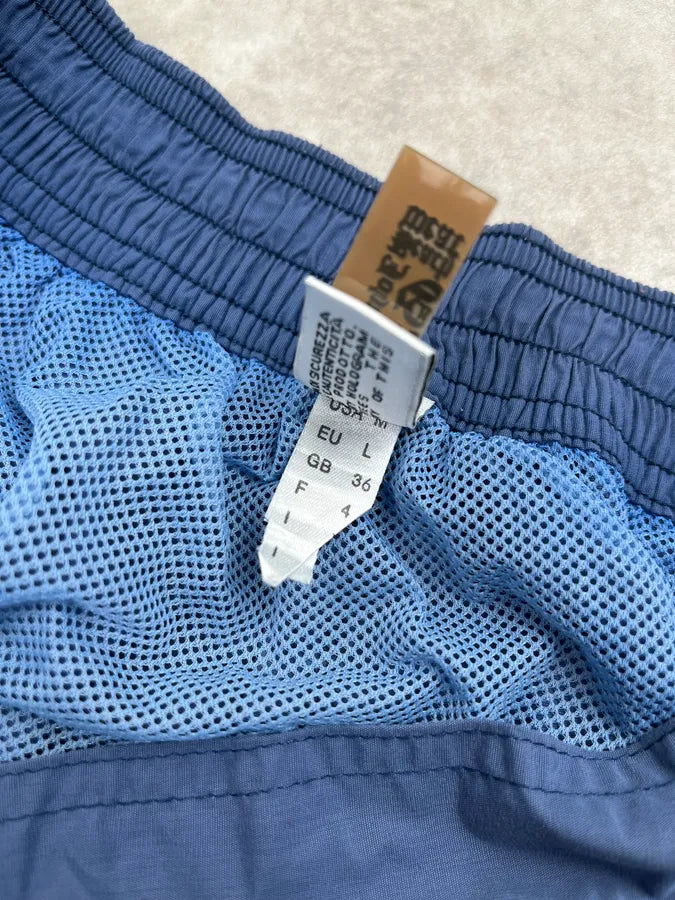 John Galliano Gazette Newspaper Navy Nylon Swim Shorts lnMsuAx 9