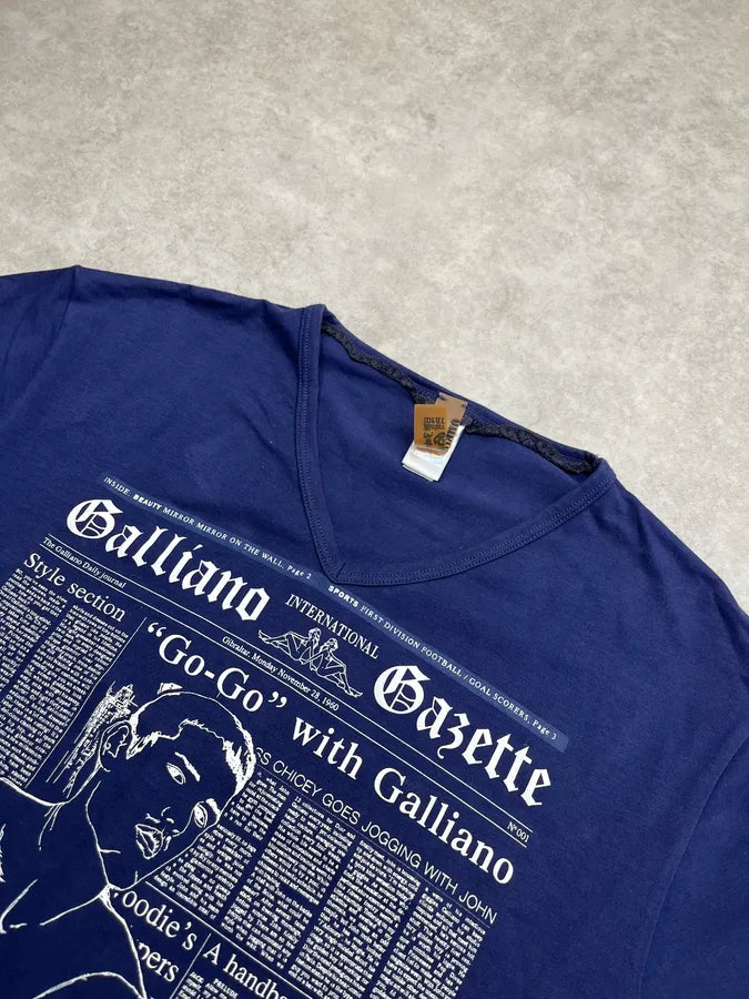 John Galliano Gazette Women Navy T-Shirt QuGsErD 3