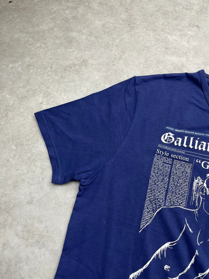John Galliano Gazette Women Navy T-Shirt QuGsErD 4