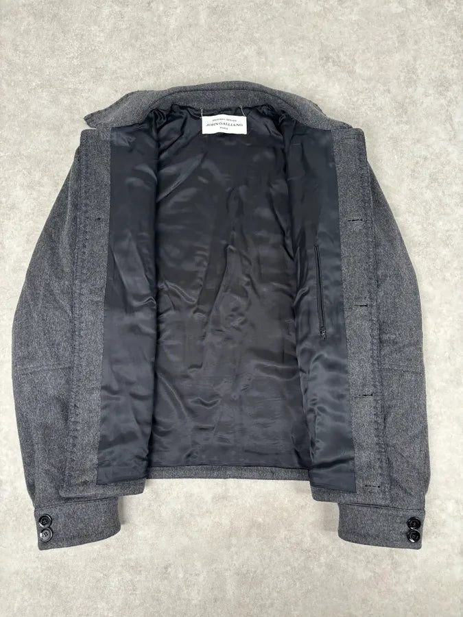 2010s John Galliano Grey Wool Classy Cargo Jacket  MgTlNKG 6