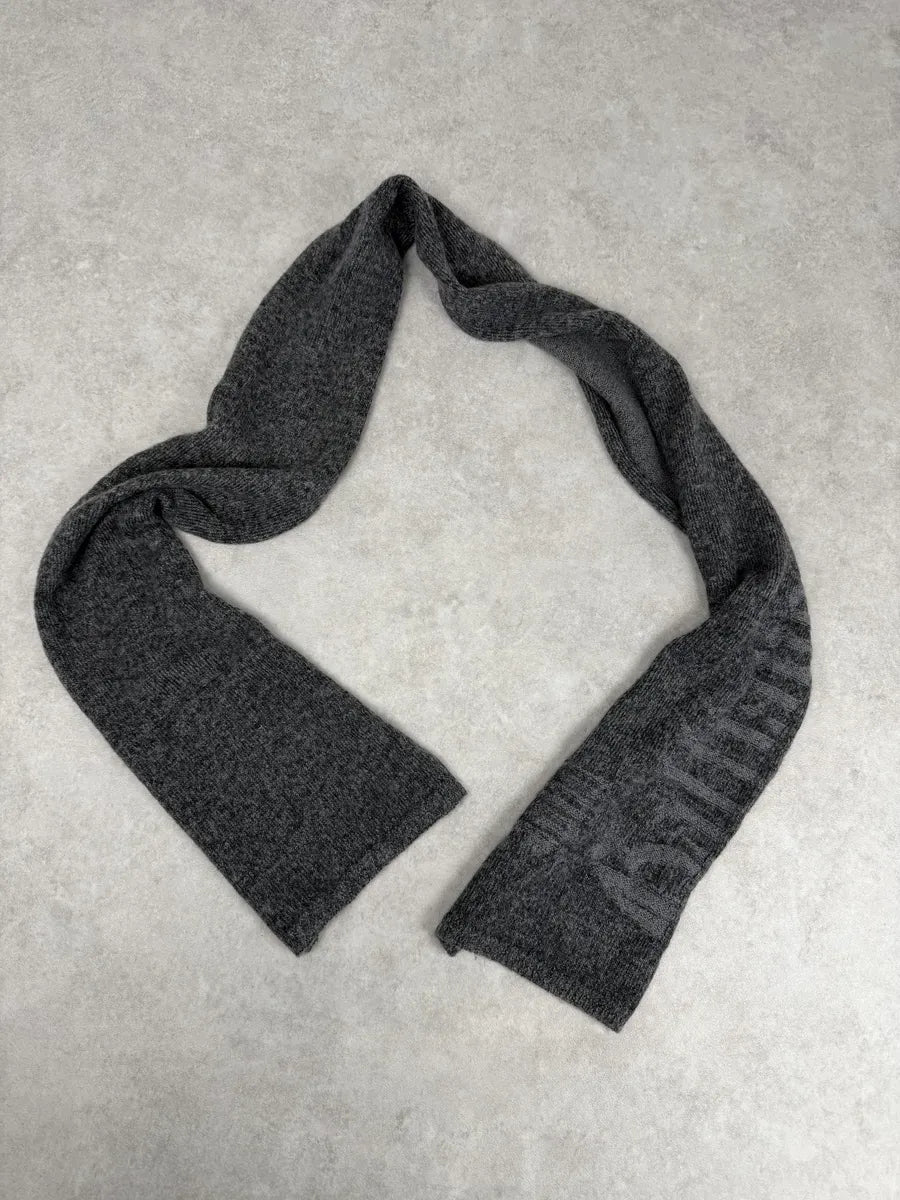 John Galliano Grey Wool Gothic Minimalist Scarf ONAOVND 3