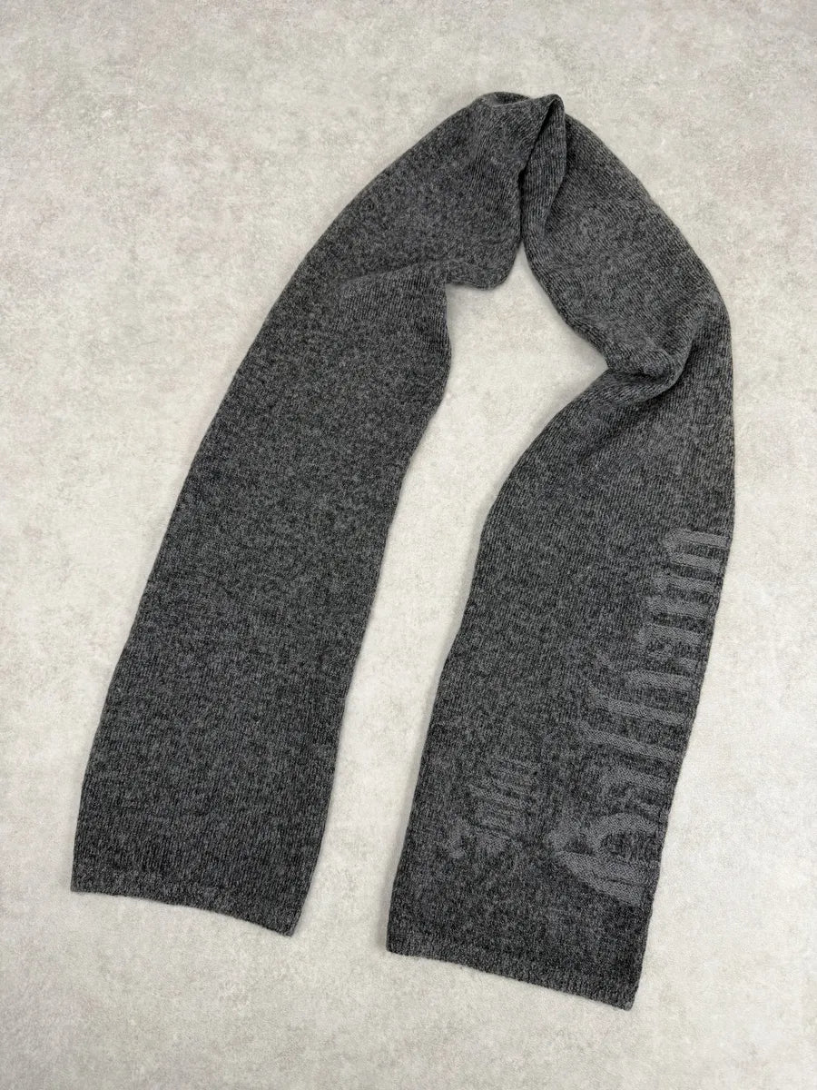 John Galliano Grey Wool Gothic Minimalist Scarf ONAOVND 0
