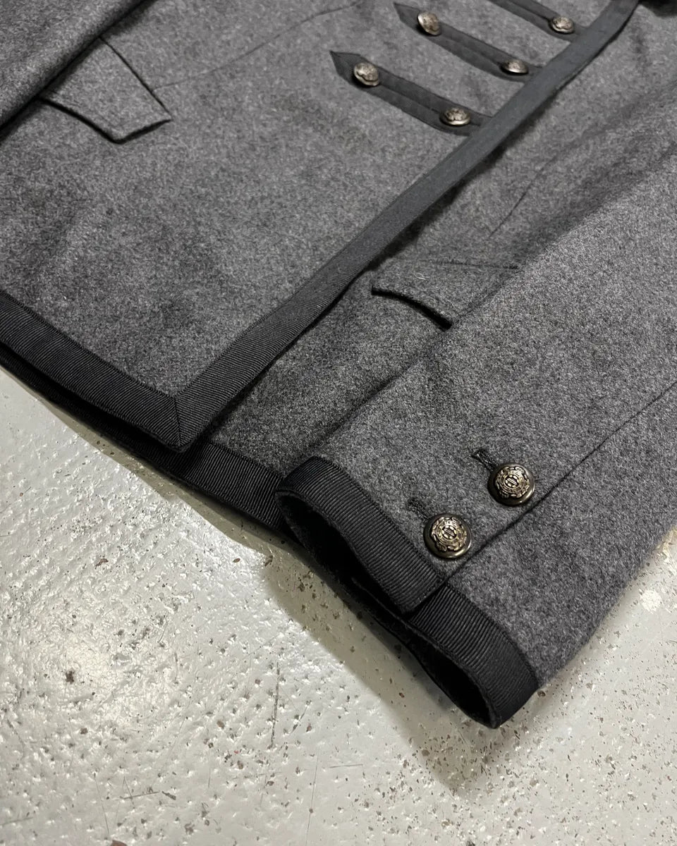 John Galliano Grey Wool Military Officer Coat SsWGYIB 5