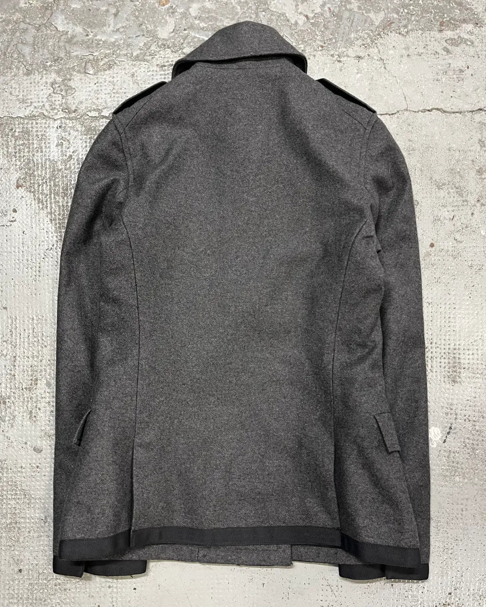 John Galliano Grey Wool Military Officer Coat SsWGYIB 6