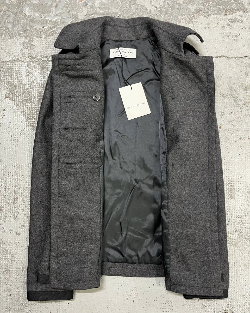 John Galliano Grey Wool Military Officer Coat SsWGYIB 7