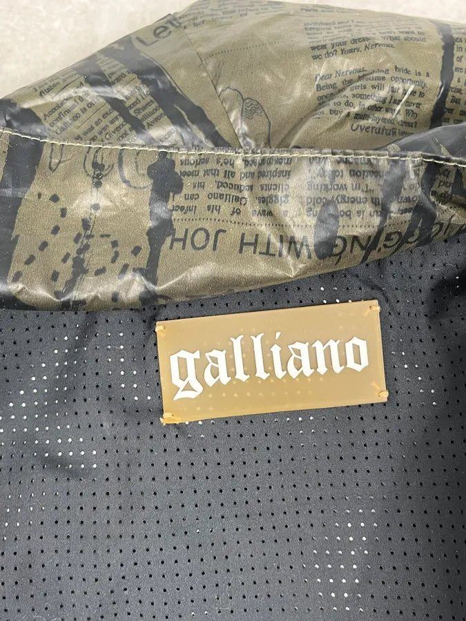 AW2010 John Galliano Khaki Military Camouflage Newspaper Light Jacket MgOpDyl 10