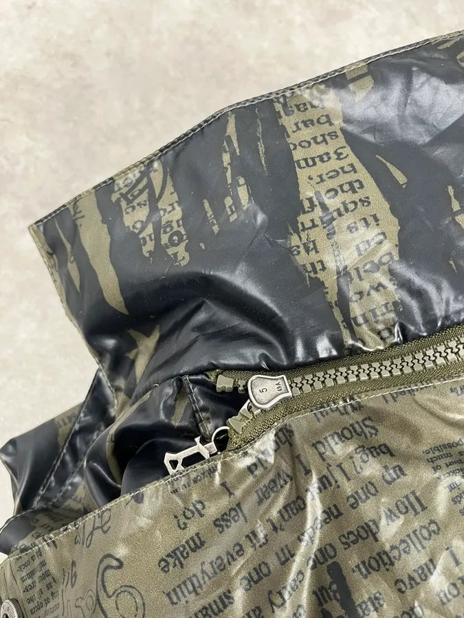 AW2010 John Galliano Khaki Military Camouflage Newspaper Light Jacket MgOpDyl 8