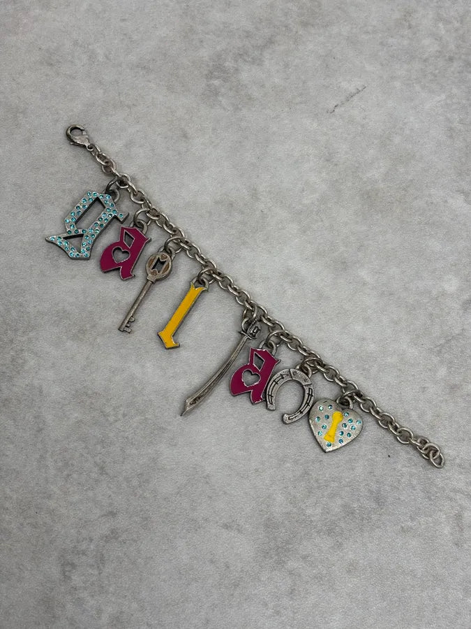 John Galliano Logo Multi Charms Bracelet rirlMsd 4