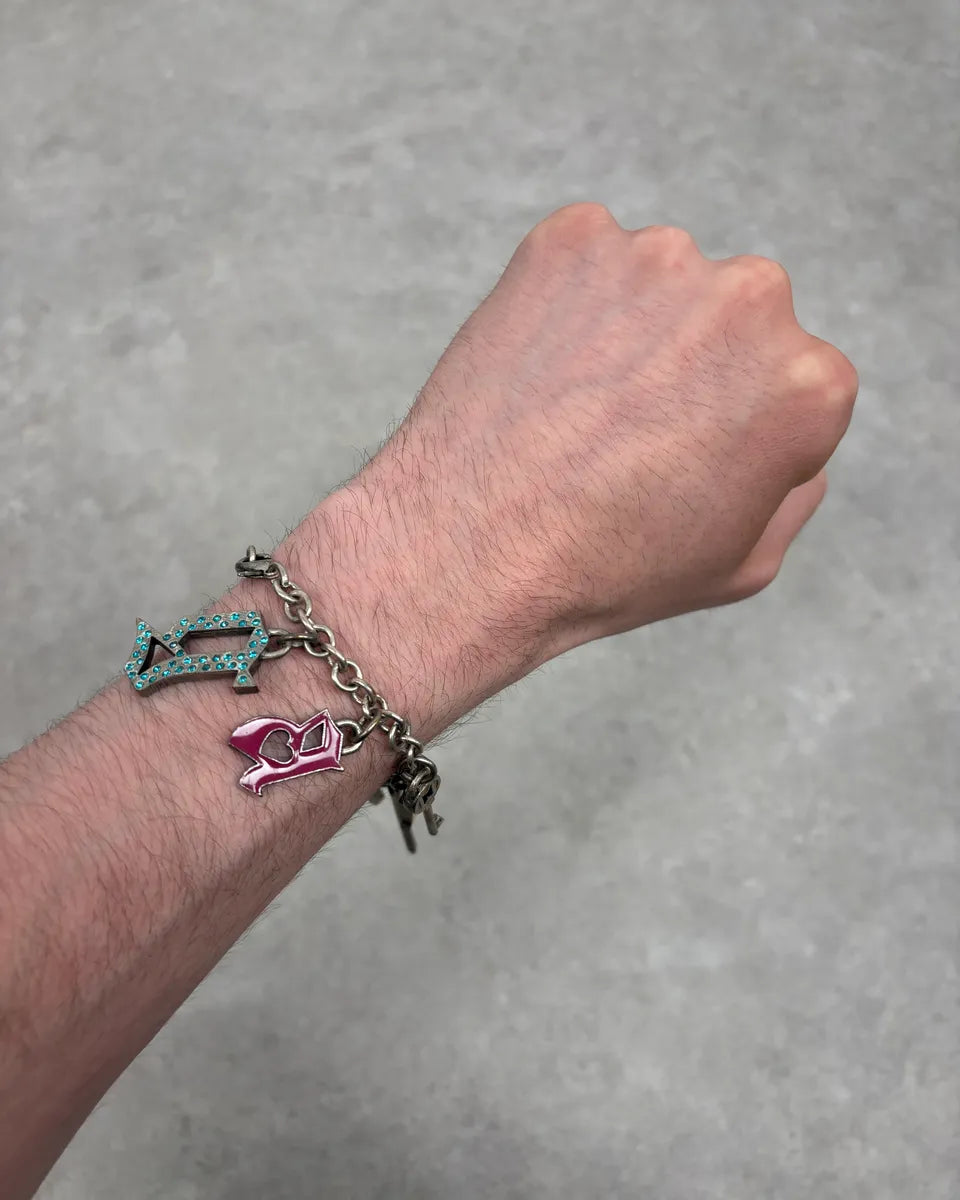 John Galliano Logo Multi Charms Bracelet rirlMsd 1