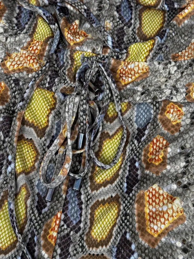 SS2012 John Galliano Mustard Snakeskin Trompe LOeil Jumpsuit ivKHtDe 11