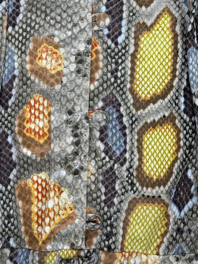 SS2012 John Galliano Mustard Snakeskin Trompe LOeil Jumpsuit ivKHtDe 10
