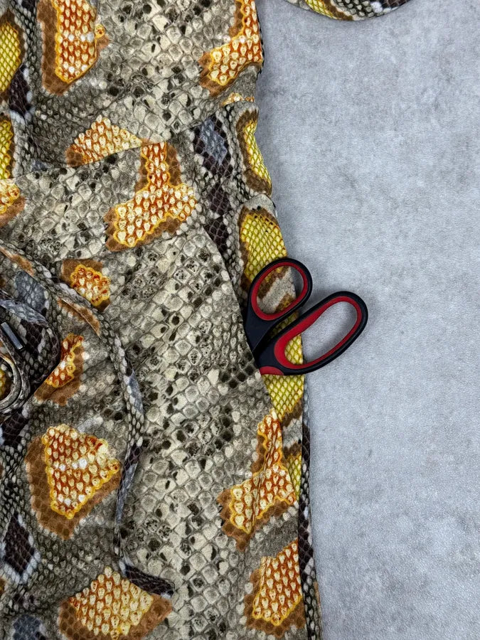 SS2012 John Galliano Mustard Snakeskin Trompe LOeil Jumpsuit ivKHtDe 6