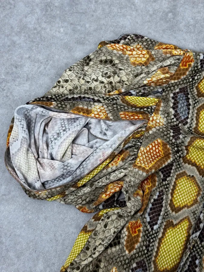 SS2012 John Galliano Mustard Snakeskin Trompe LOeil Jumpsuit ivKHtDe 9