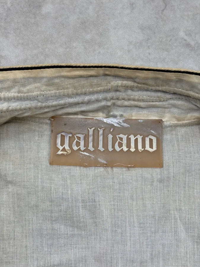 SS2006 John Galliano Navy Embroidered Officer Napoleon Buttoned Vest ASKAXxn 11