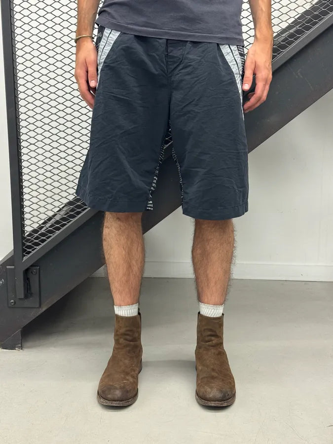 John Galliano Dark Navy Magazine Nylon Swim Shorts IrnBZFy 1