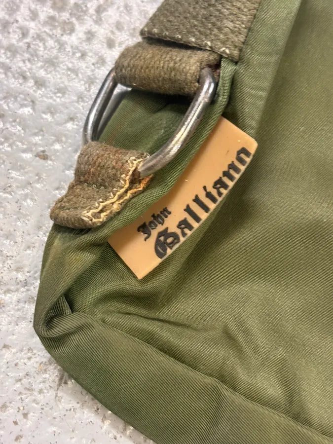John Galliano Olive Canvas Embroidered Sunflower Crossbody Bag vSaUuVK 5
