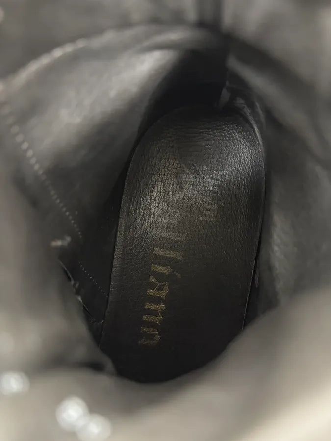 John Galliano Olive Green Hybrid High Leather Sneakers YHYsQKa 7