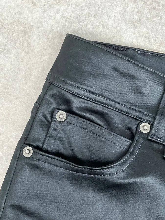 AW2007 John Galliano Black Nylon Elastic Pants iiDRnrK 10