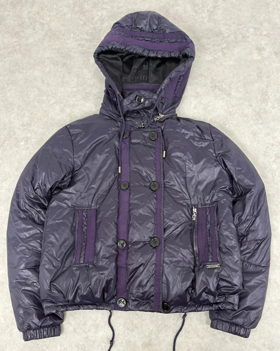 AW2010 John Galliano Purple Cozy Double Breasted Bomber Jacket AgDCVfi 0