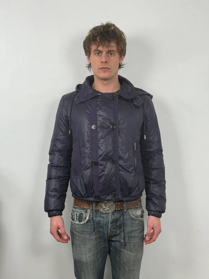 AW2010 John Galliano Purple Cozy Double Breasted Bomber Jacket AgDCVfi 2