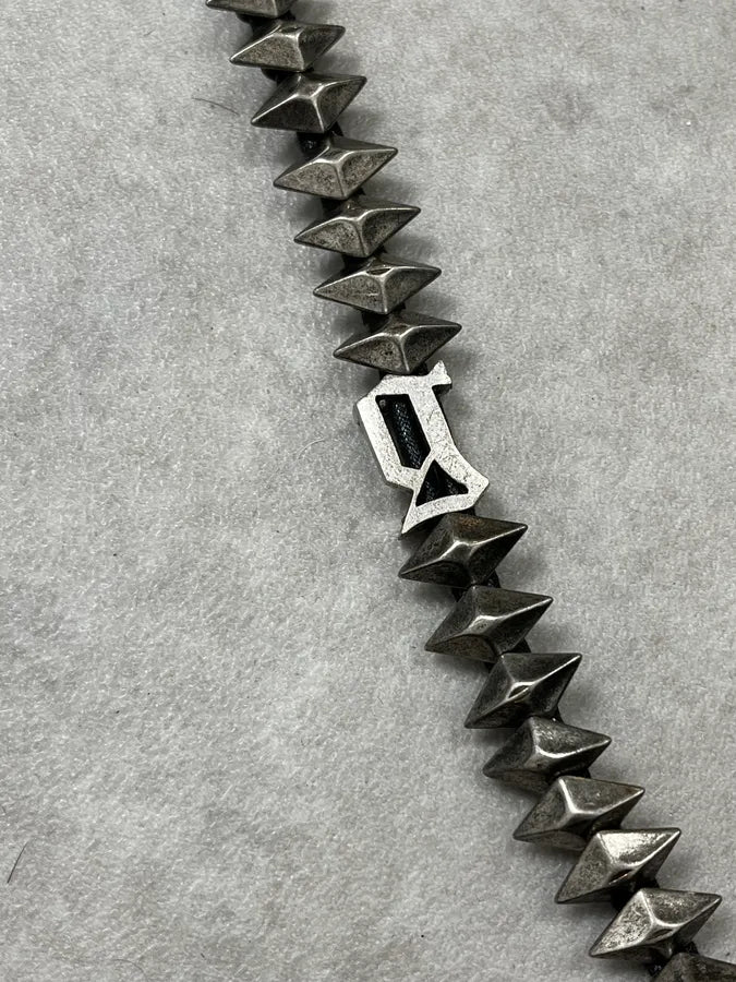 John Galliano Silver Leather Studded Bracelet  vknkEsl 4