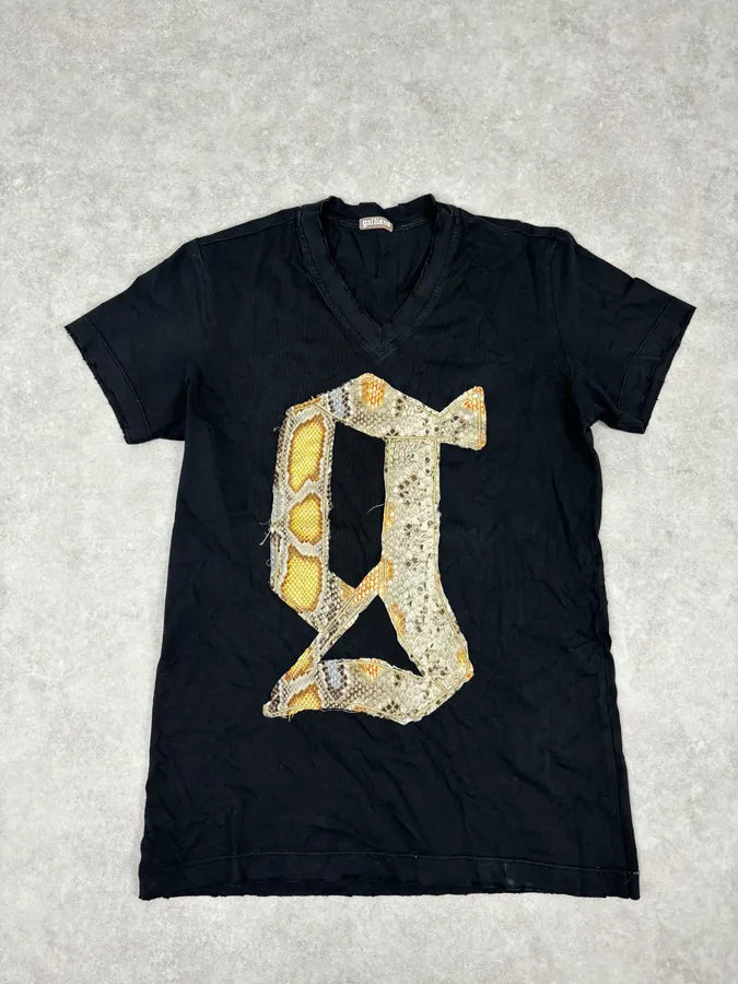 John Galliano V Neck Snakeskin Effect G T-Shirt kyccYXN 0