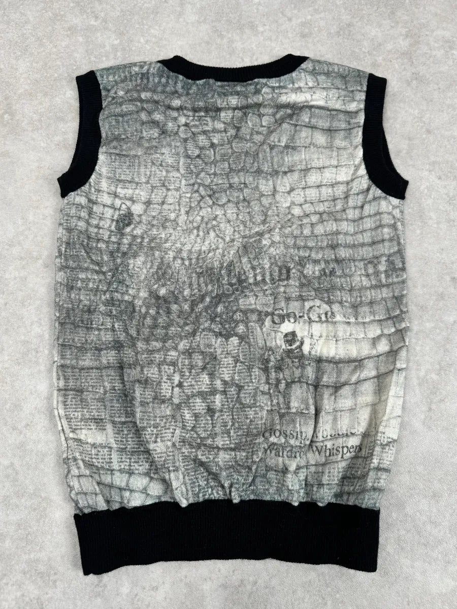 John Galliano White & Grey Newspapers Magazine Top fudgaaD 5