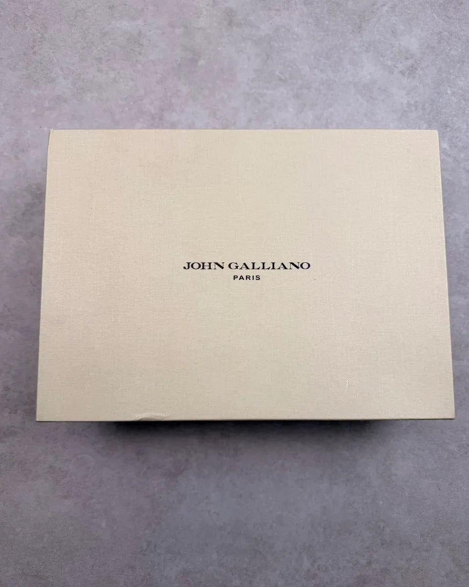 John Galliano White Canvas Newspaper High Sneakers WQzzSgf 10